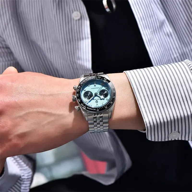 Pagani Design Black Bay Quartz Tiffany Dial Men's Watch- PD-1813